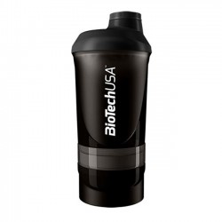 Smart Shaker Transparente Biotech Preto - 600ml